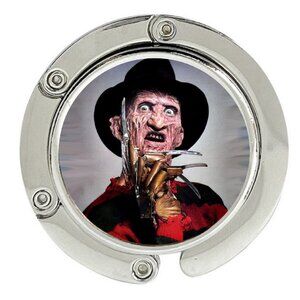 Freddy Krueger Purse Hanger Foldable Hook Handbag Table Bag Holder Metal Silver